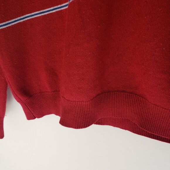 Vintage Mervyn’s Men’s Collection Striped Acrylic Long Sleeve Polo Mens XL 0228 - Picture 5 of 9